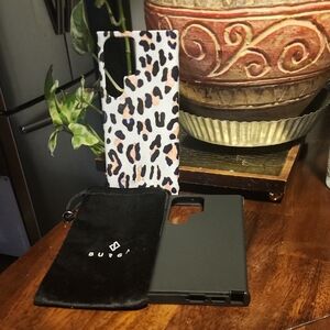 New Burga Galaxy S23_Ultra Leopard Phone Case With Bag.